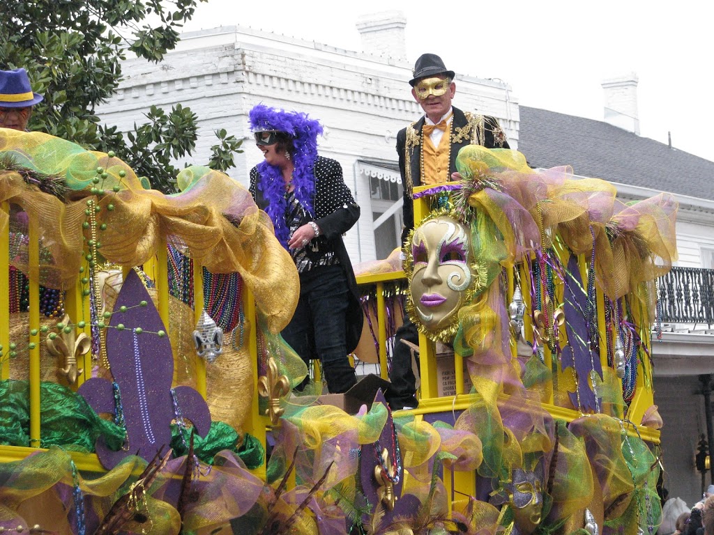 Mardi Gras at the White Oak Manor bed and breakfast, Jefferson TX