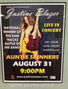 Justine Blazer coming to Jefferson Texas on August 31, 2012.