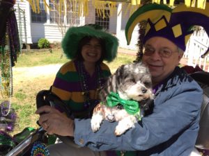 Larry and Cindy with their fur baby.