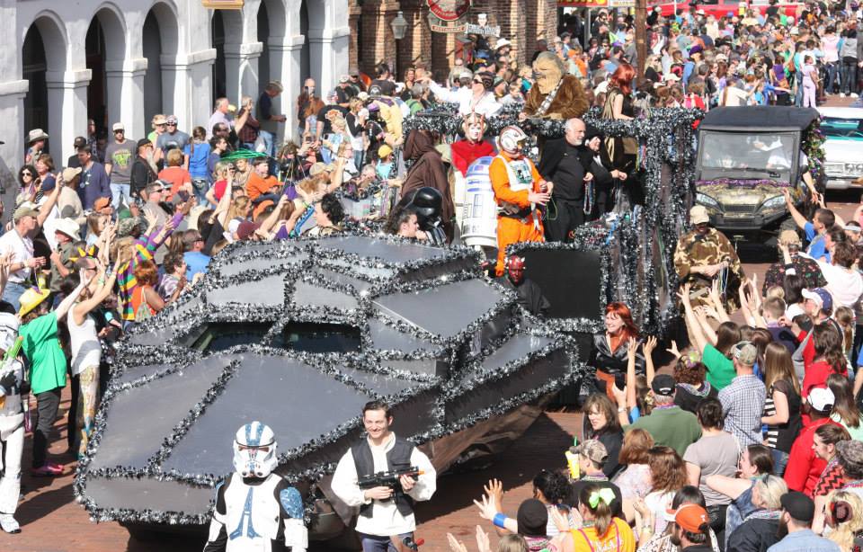 Parade for Mardi Gras in Jefferson with a Star Wars theme