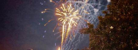 white and red fireworks